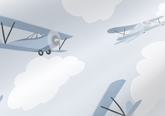 Flying Ace, Clear Sky - Twist&Fit Roman Blind - Image 4